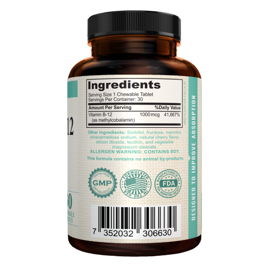 Vitamin B12 Chew - Supplement Ingredients