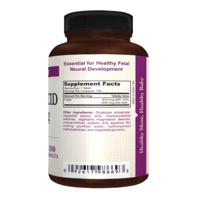 Folic Acid - Supplement Facts