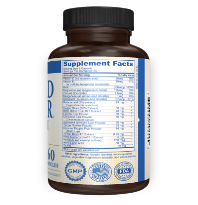 Blood Sugar Health - Supplement Facts