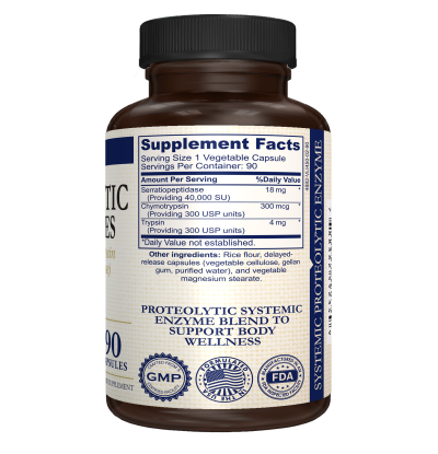 Proteolytic 3X Enzymes - Supplement Facts