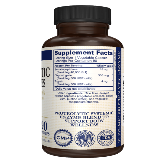 Proteolytic 3X Enzymes - Supplement Facts