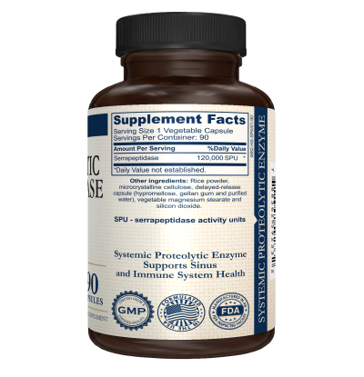 Proteolytic Serrapeptase - Supplement Facts